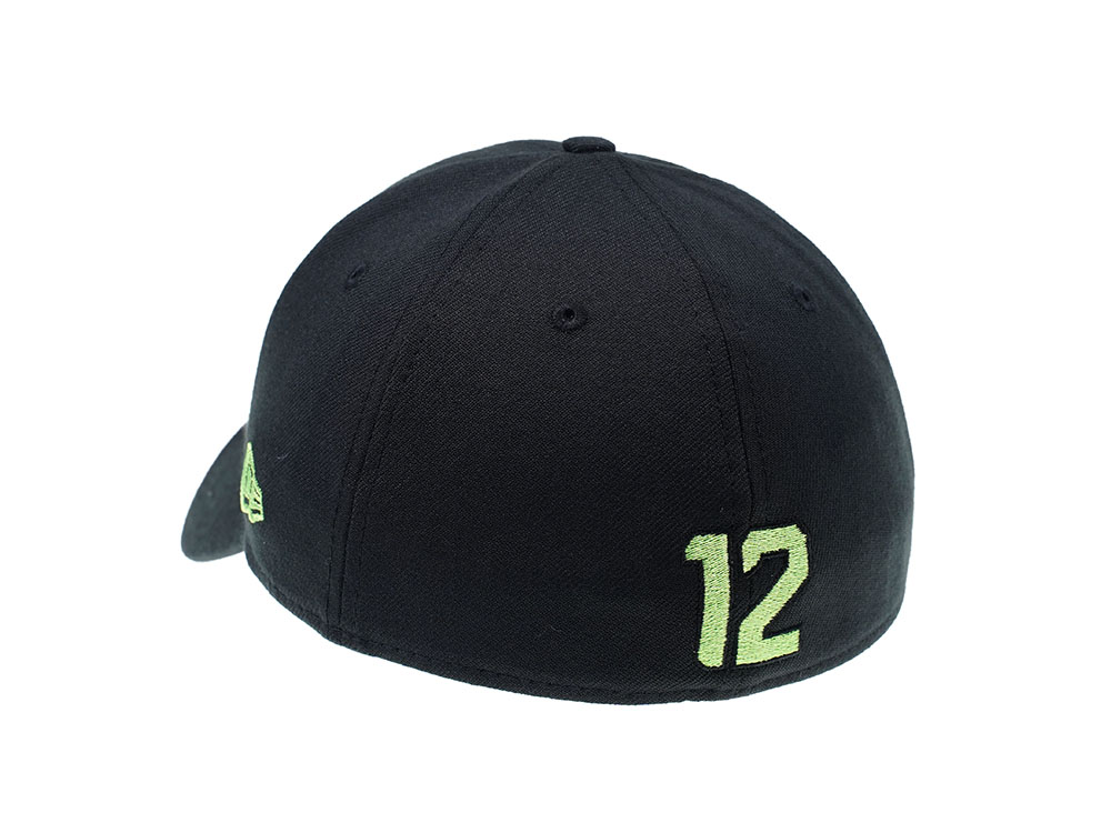 New Era Seattle Seahawks Curved Black Edition 39Thirty Stretch Cap