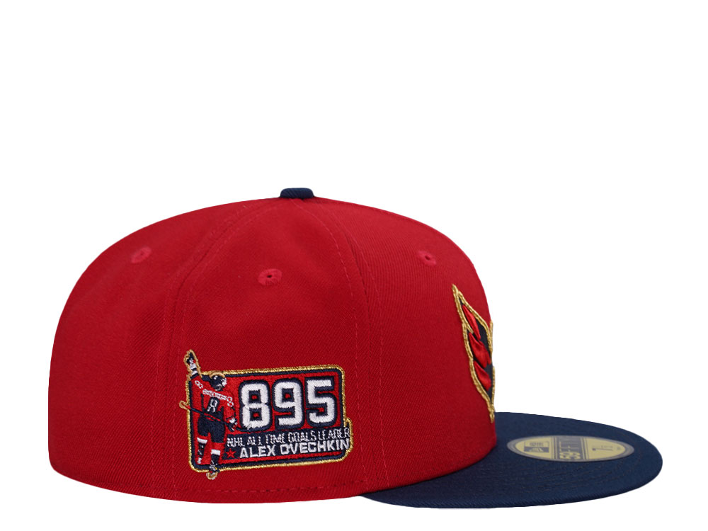 New Era Washington Capitals All Time Goals Ovechkin Red Two Tone Edition 59Fifty Fitted Cap