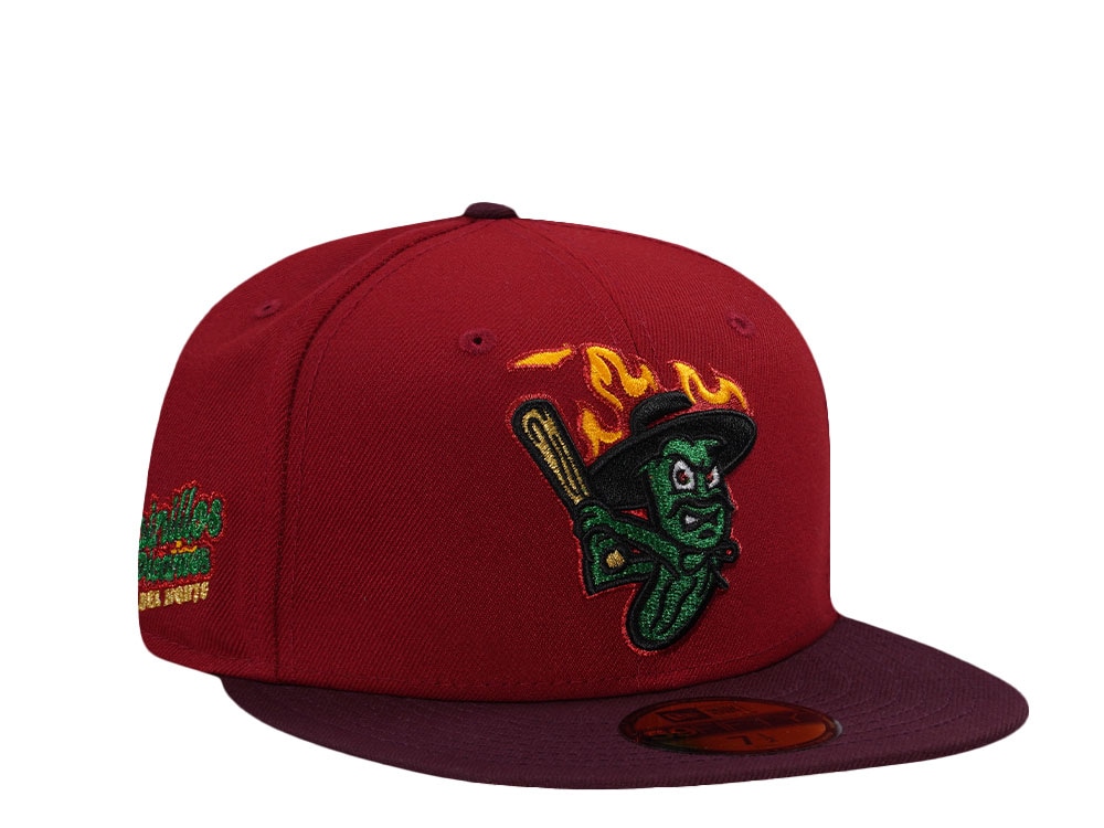 New Era Great Lakes Loons Pepinillos Picantes Red Two Tone Edition 59Fifty Fitted Cap