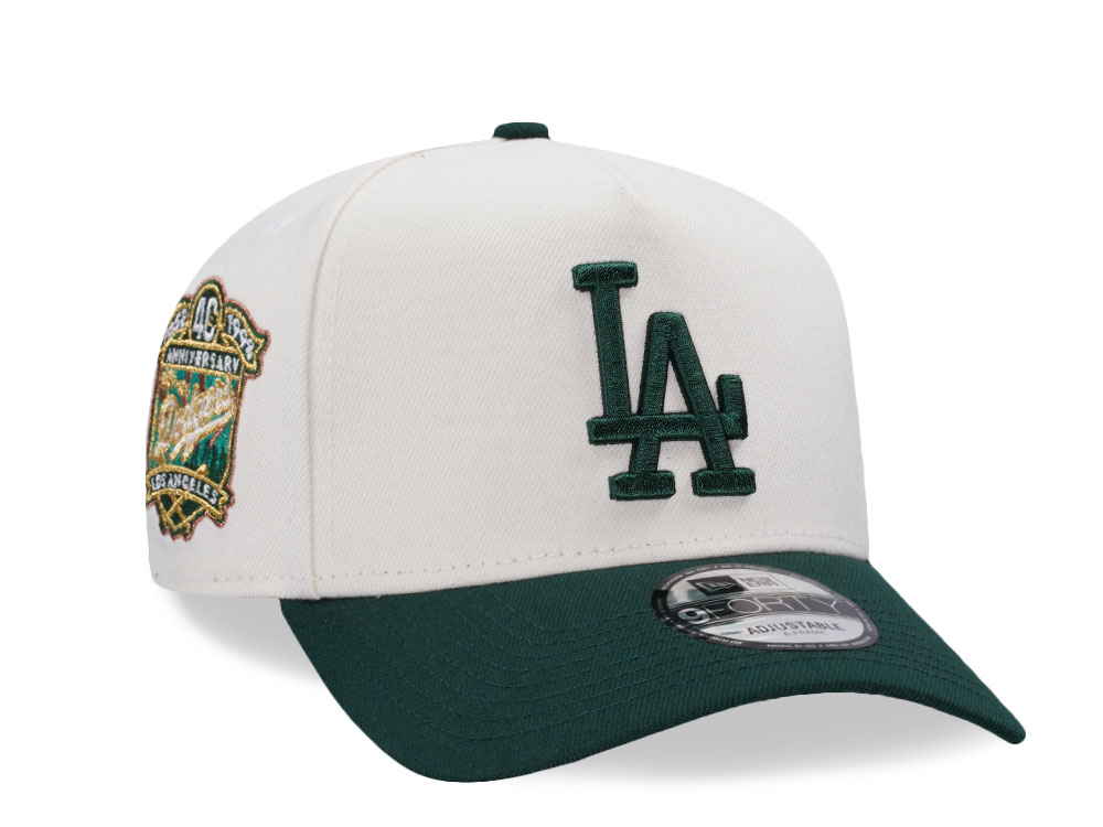 New Era Los Angeles Dodgers 40th Anniversary Chrome Green Two Tone Edition 9Forty A Frame Snapback Cap