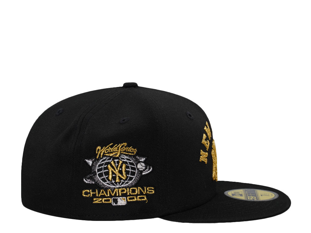 New Era New York Yankees World Series Champions 2000 Black Metallic Edition 59Fifty Fitted Cap