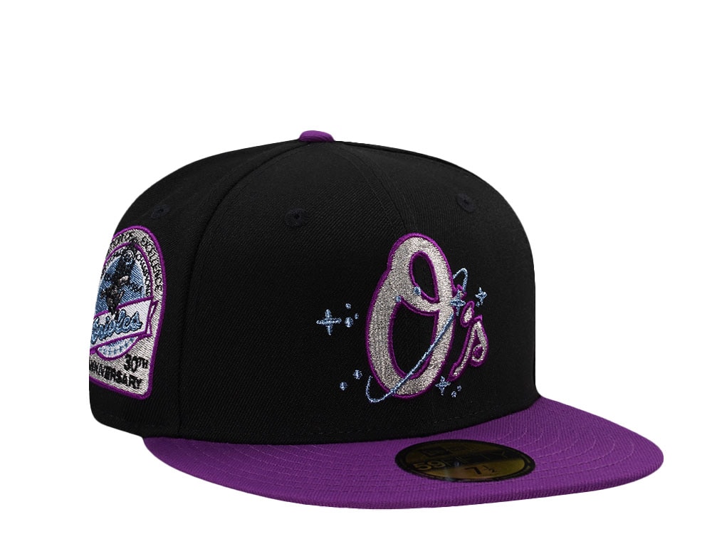 New Era Baltimore Orioles 30th Anniversary Metallic Plum Two Tone Edition 59Fifty Fitted Cap
