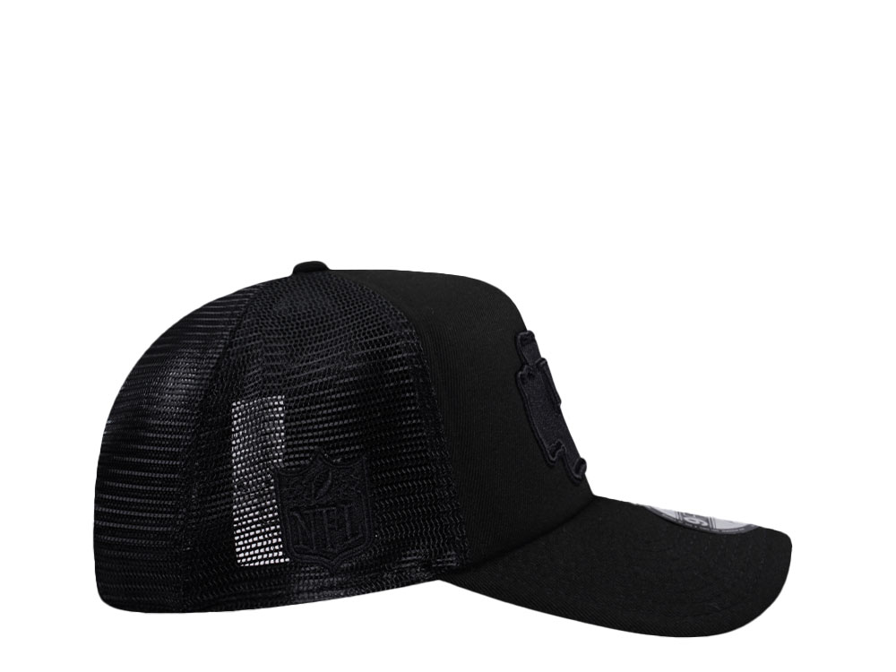 New Era Kansas City Chiefs Black Foam Trucker 9Forty A Frame Snapback Cap