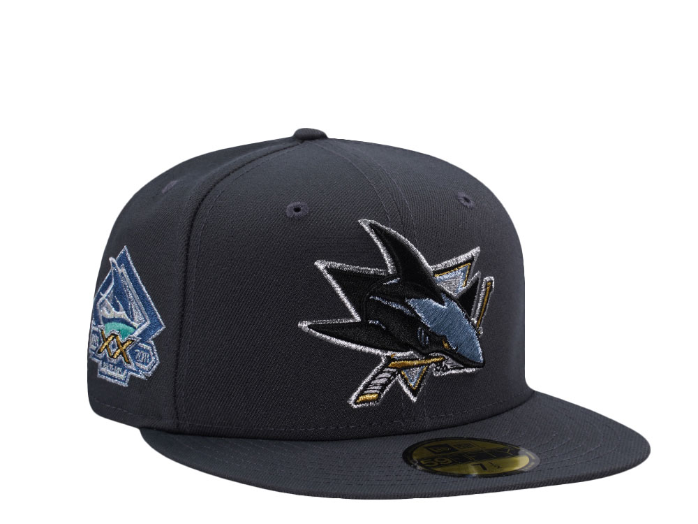 New Era San Jose Sharks 20th Anniversary Dark Graphite Edition 59Fifty Fitted Cap