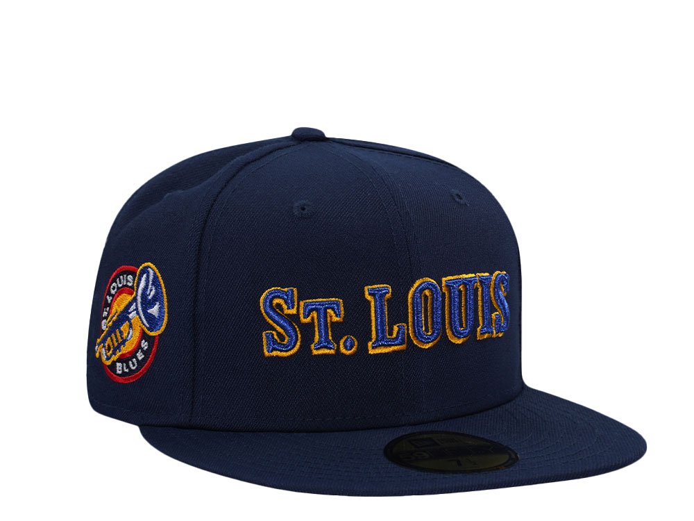 New Era St. Louis Blues Script Metallic Prime Edition 59Fifty Fitted Cap
