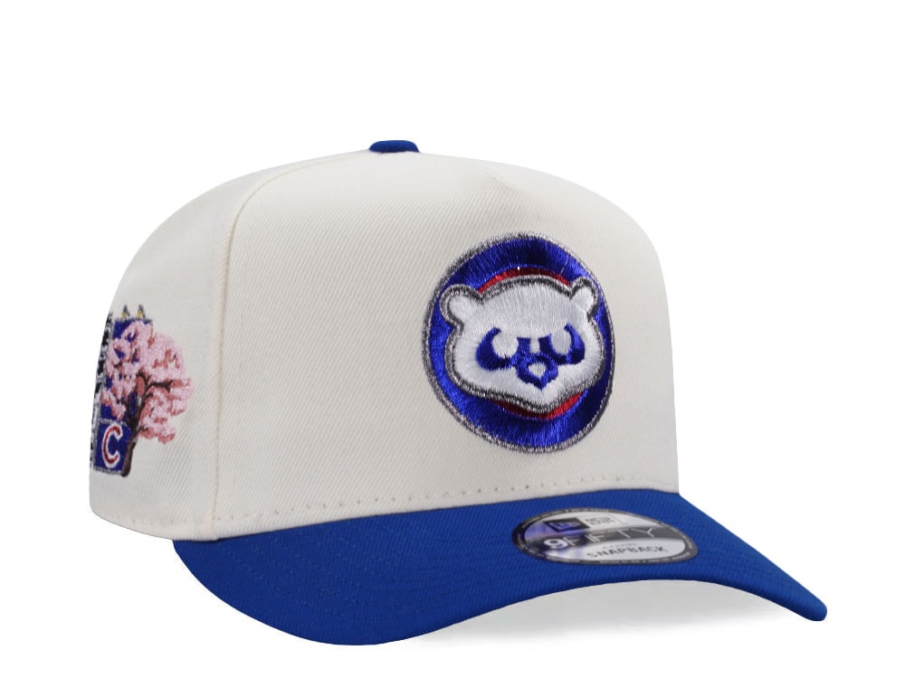 New Era Chicago Cubs Tokyo Series 20025 Chrome Two Tone Edition 9Fifty A Frame Snapback Cap