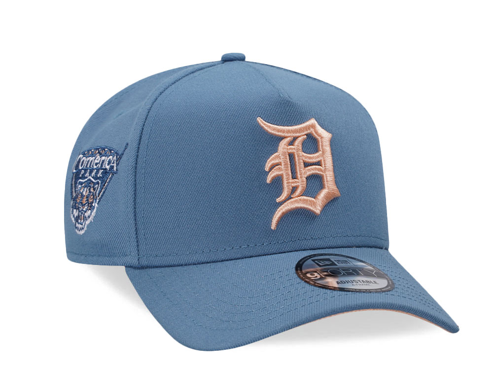 New Era Detroit Tigers Comerica Park Indigo Peach Edition 9Forty A Frame Snapback Cap
