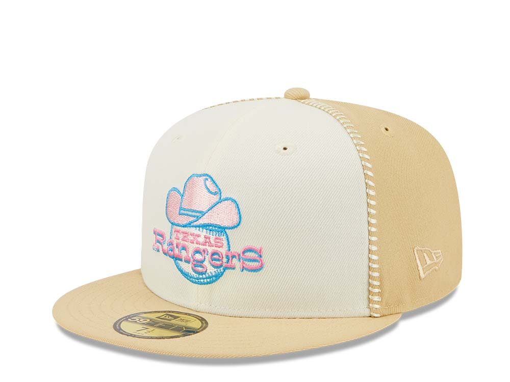 New Era Texas Rangers Stitch Arlington Stadium Gold Edition 59Fifty Fitted Cap