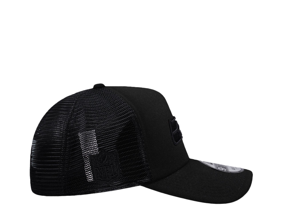 New Era Seattle Seahawks Black Foam Trucker 9Forty A Frame Snapback Cap