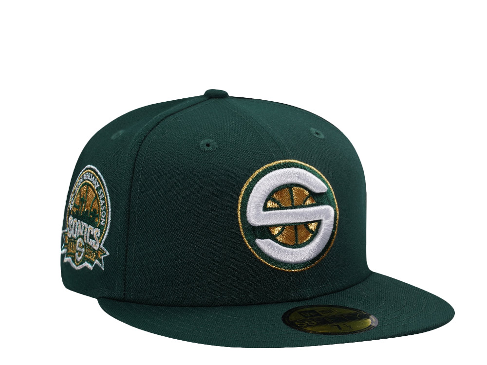 New Era Seattle Supersonics 40th Anniversary Dark Green Prime Edition 59Fifty Fitted Cap