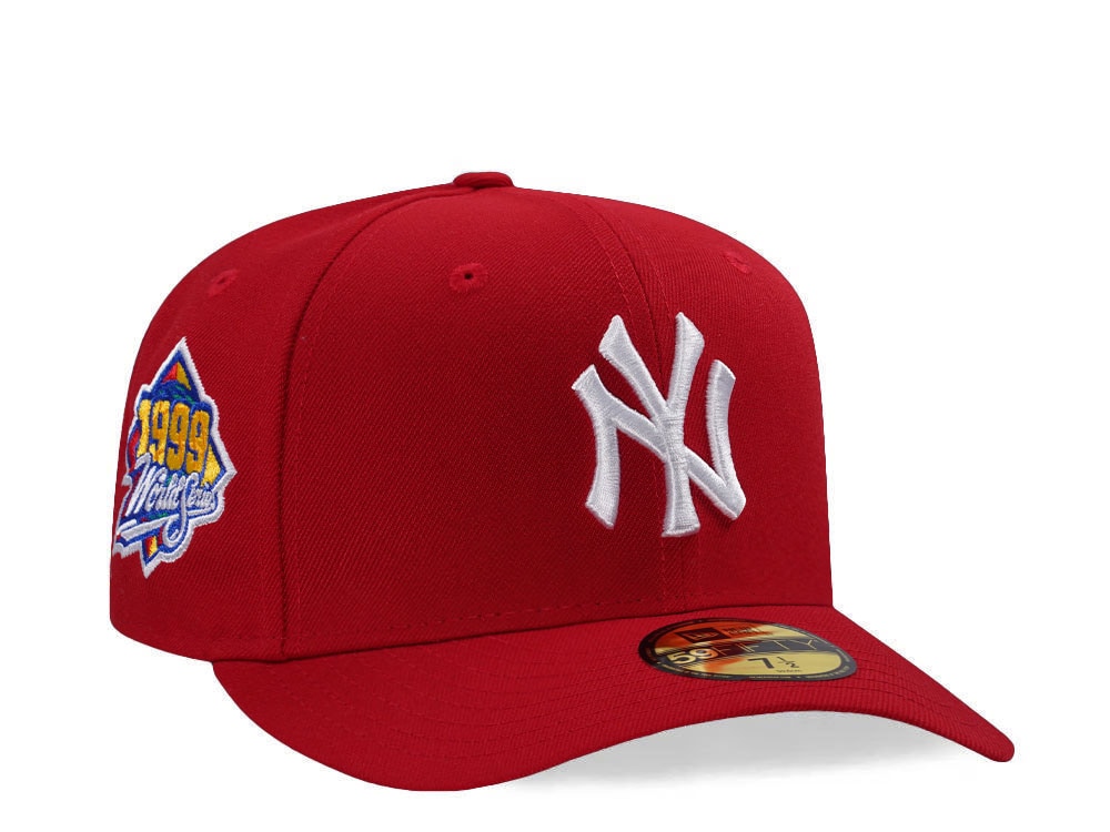 New Era New York Yankees World Series 1999 Scarlet Prime Edition 59Fifty Pre Curved Fitted Cap