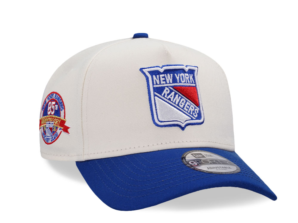 New Era New York Rangers 85th Anniversary Chrome Two Tone Edition 9Forty A Frame Snapback Cap