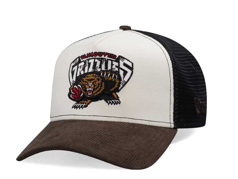 New Era Vancouver Grizzlies Corduroy Trucker Edition 9Forty A Frame Snapback Cap