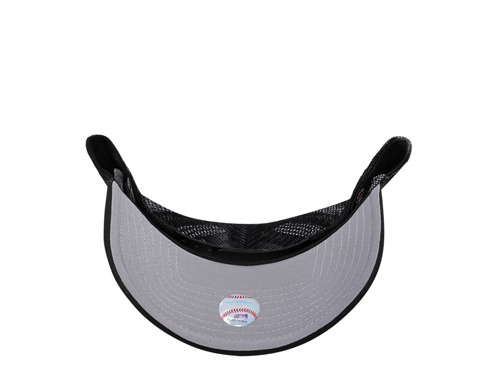 New Era Miami Heat Classic Black Trucker 9Forty A Frame Snapback Cap