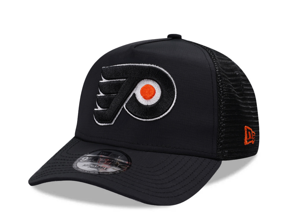 New Era Philadelphia Flyers Black Prime Trucker Edition 9Forty A Frame Snapback Cap