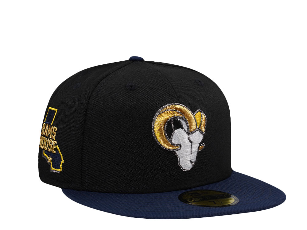 New Era Los Angeles Rams House Black Two Tone Edition 59Fifty Fitted Cap