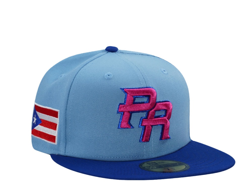 New Era Puerto Rico World Baseball Classic Sky Blue Two Tone Edition 59Fifty Fitted Cap