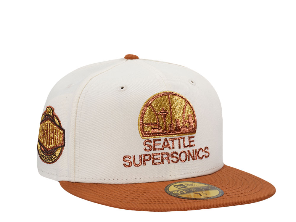 New Era Seattle Supersonics Western Conference Chrome Two Tone Edition 59Fifty Fitted Cap