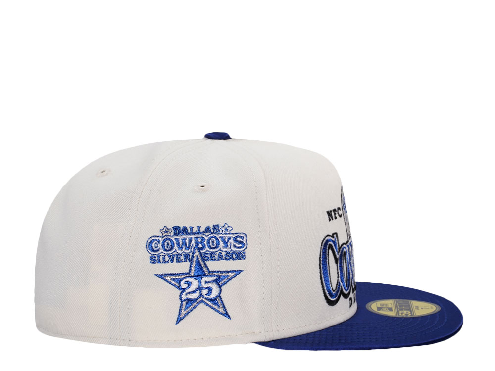 New Era Dallas Cowboys 25 Seasons Satin Brim Two Tone Edition 59Fifty AFrame Fitted Cap
