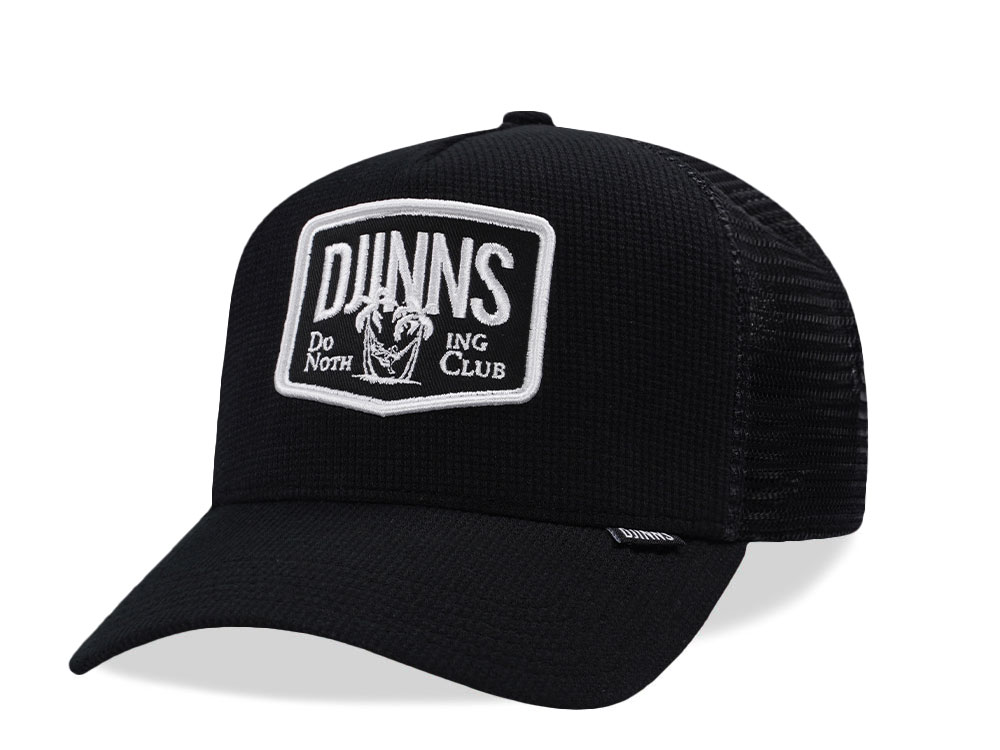Djinns Do Nothing Club Wafflemelange Black Trucker Snapback Cap