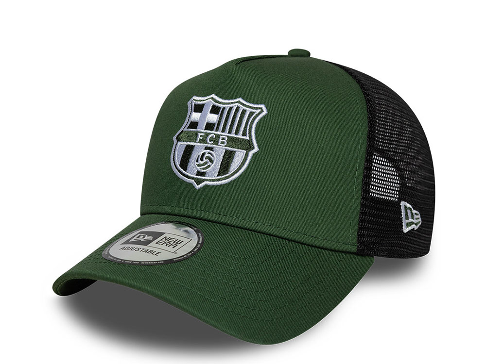 New Era Barcelona Fc Seasonal Dark Green Prime Edition 9Forty A Frame Trucker Snapback Cap