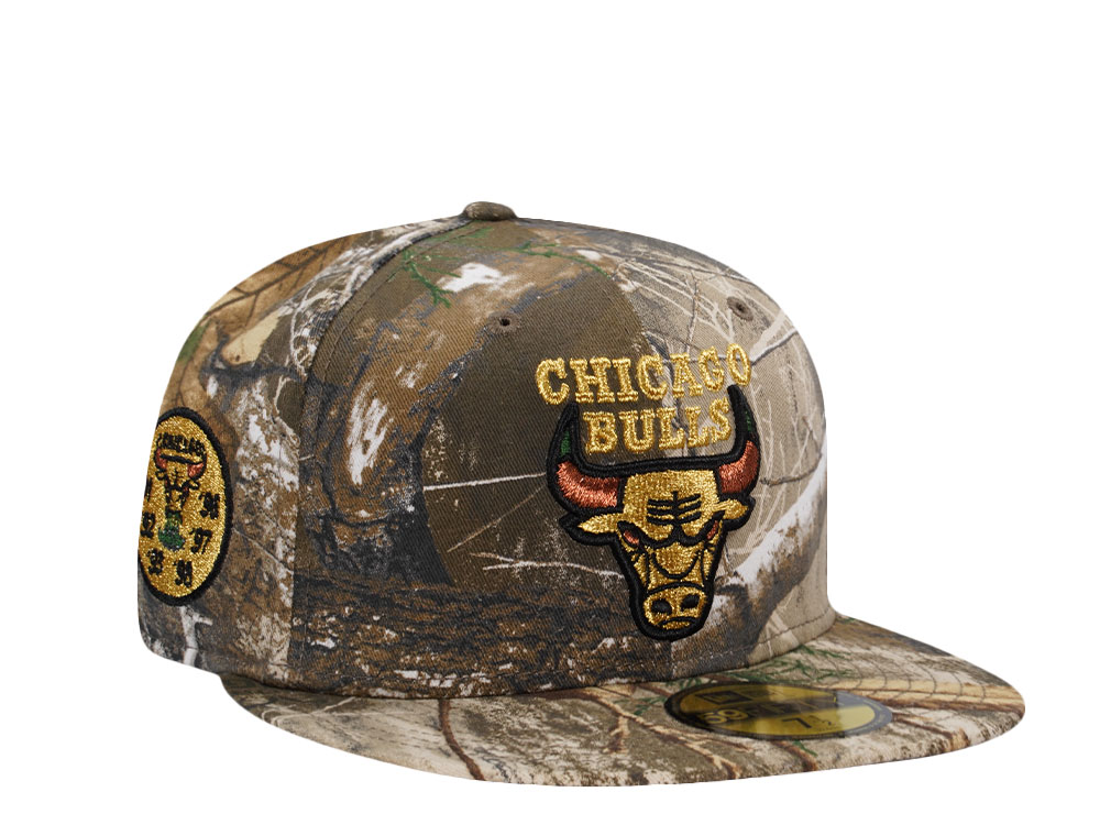 New Era Chicago Bulls 6 x Champions Prime Realtree Edition 59Fifty Fitted Cap