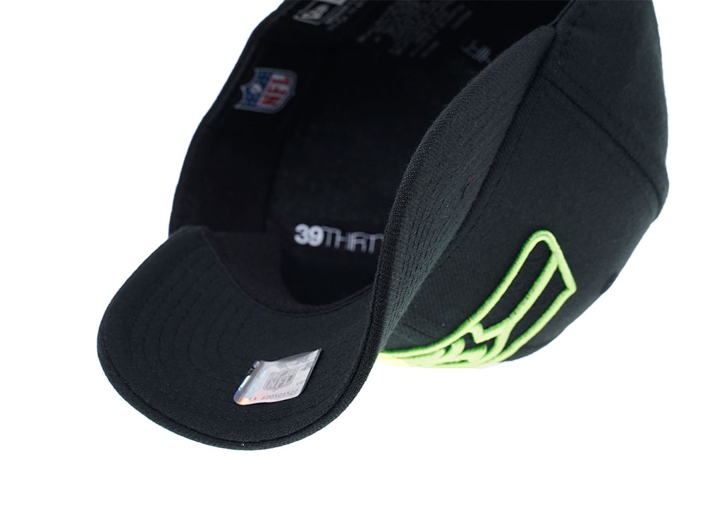 New Era Seattle Seahawks Curved Black Edition 39Thirty Stretch Cap