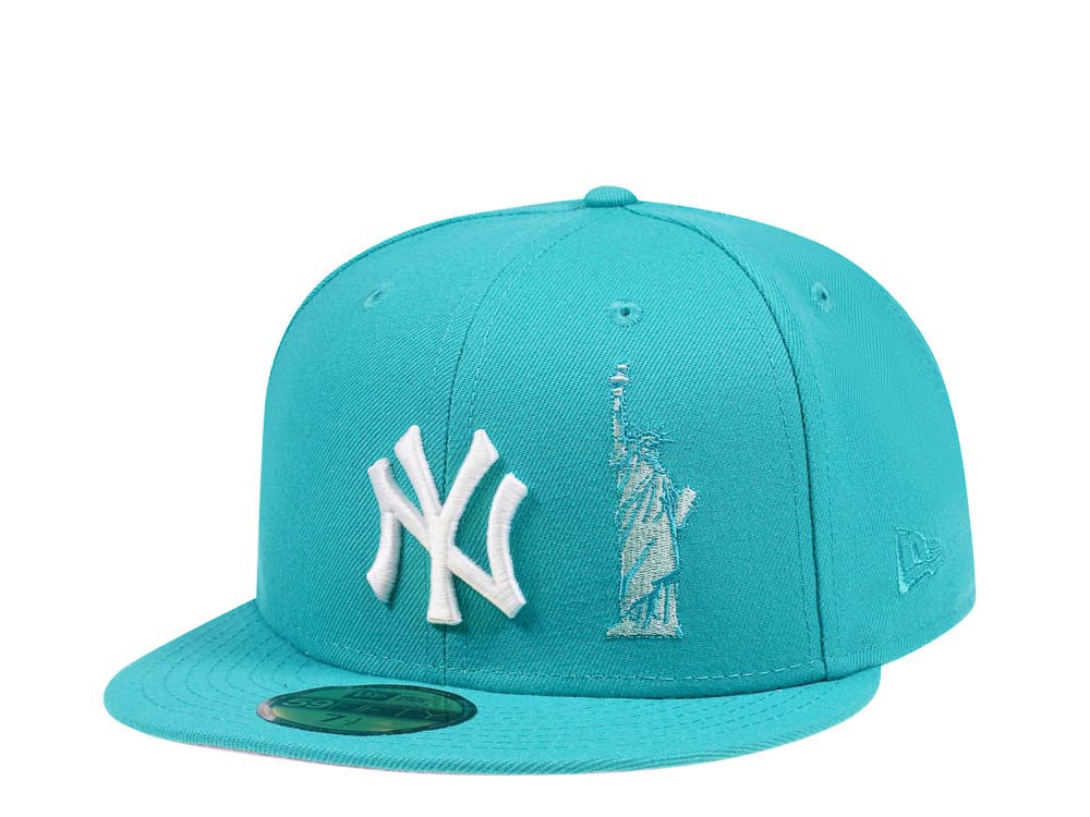 New Era New York Yankees NYC Icons Teal and Pink Edition 59Fifty Fitted Cap
