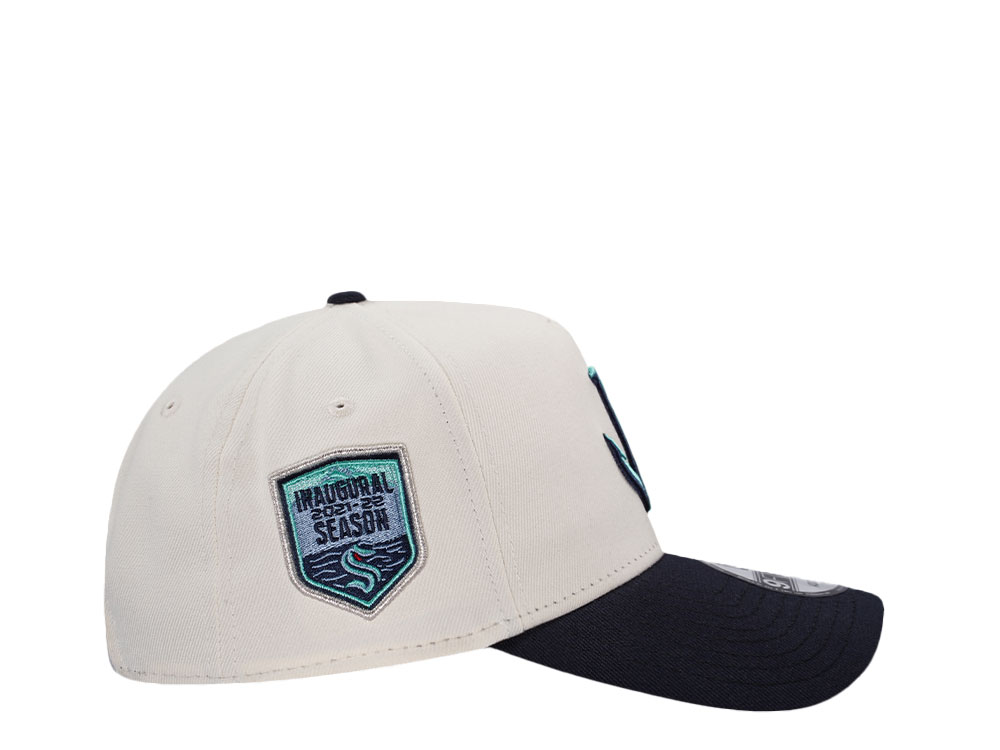 New Era Seattle Kraken Inaugural Season Chrome Two Tone Edition 9Forty A Frame Snapback Cap