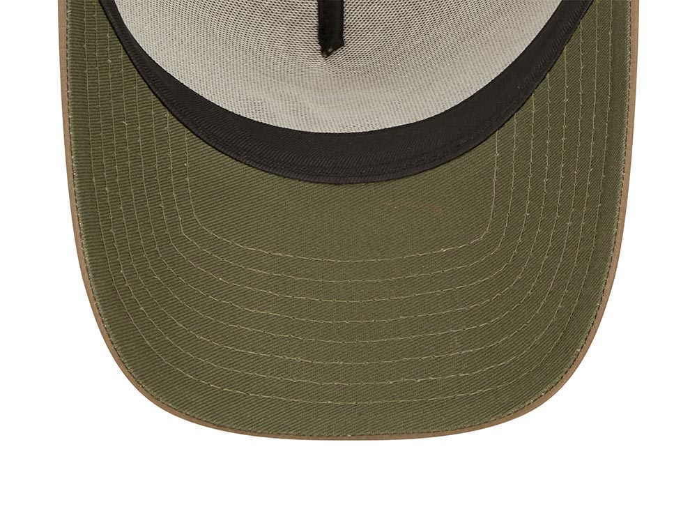New Era New York Yankees Ripstop Olive A Frame Trucker Snapback Cap
