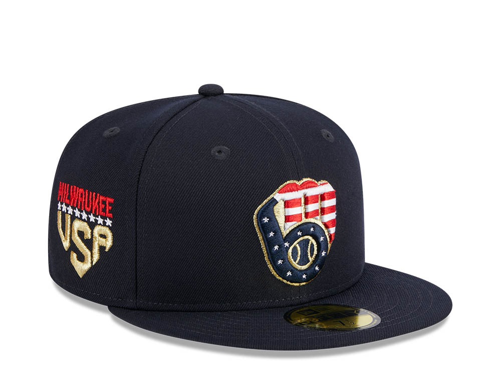 New Era Milwaukee Brewers 4th of July 23 59Fifty Fitted Cap