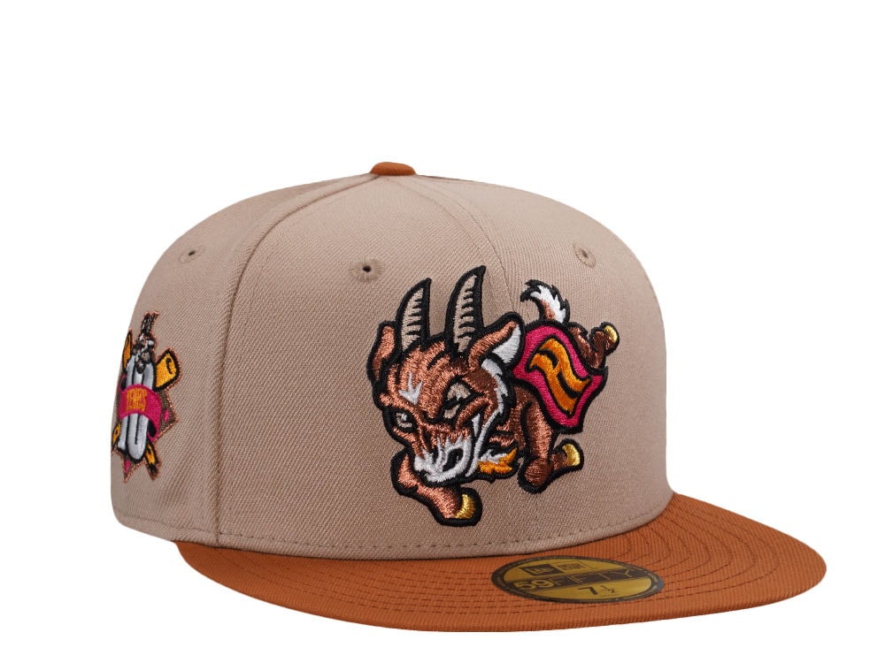 New Era Hartford Yard Goats 10th Anniversary Camel Two Tone Edition 59Fifty Fitted Cap