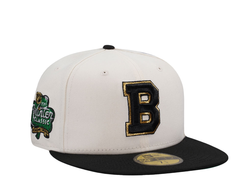 New Era Boston Bruins Winterclassic 2019 Chrome Two Tone Throwback Edition 59Fifty Fitted Cap