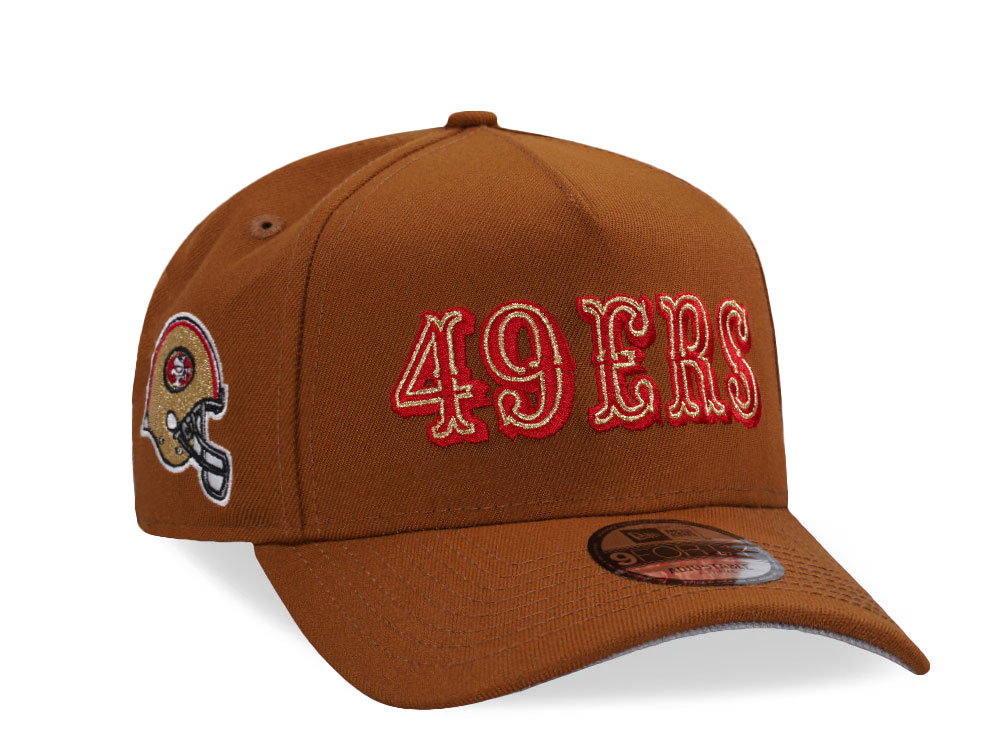 New Era San Francisco 49ers 60th Anniversary Bourbon Prime Edition 9Forty A Frame Snapback Cap