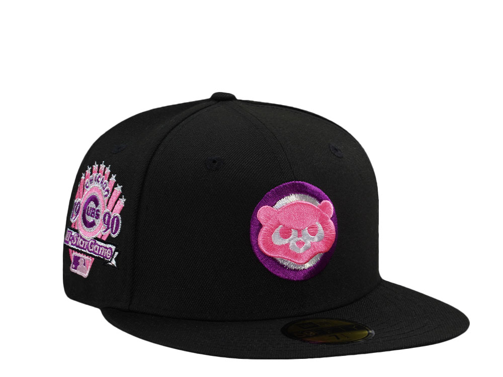 New Era Chicago Cubs All Star Game 1990 Magenta Black Prime Edition 59Fifty Fitted Cap