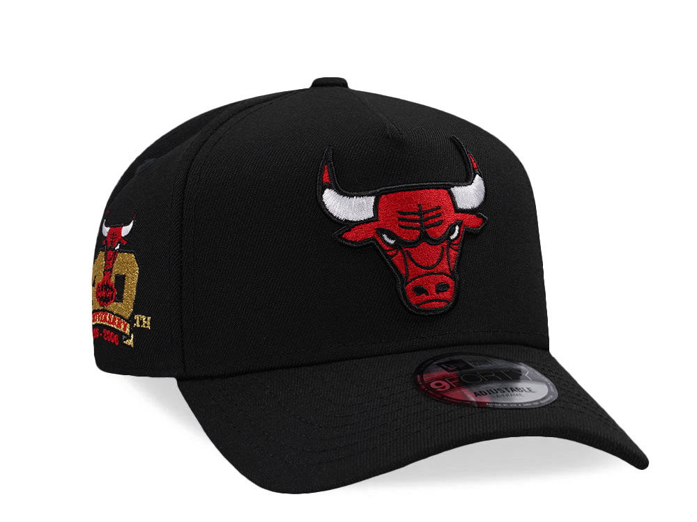 New Era Chicago Bulls 40th Anniversary Black Prime Edition 9Forty A Frame Snapback Cap