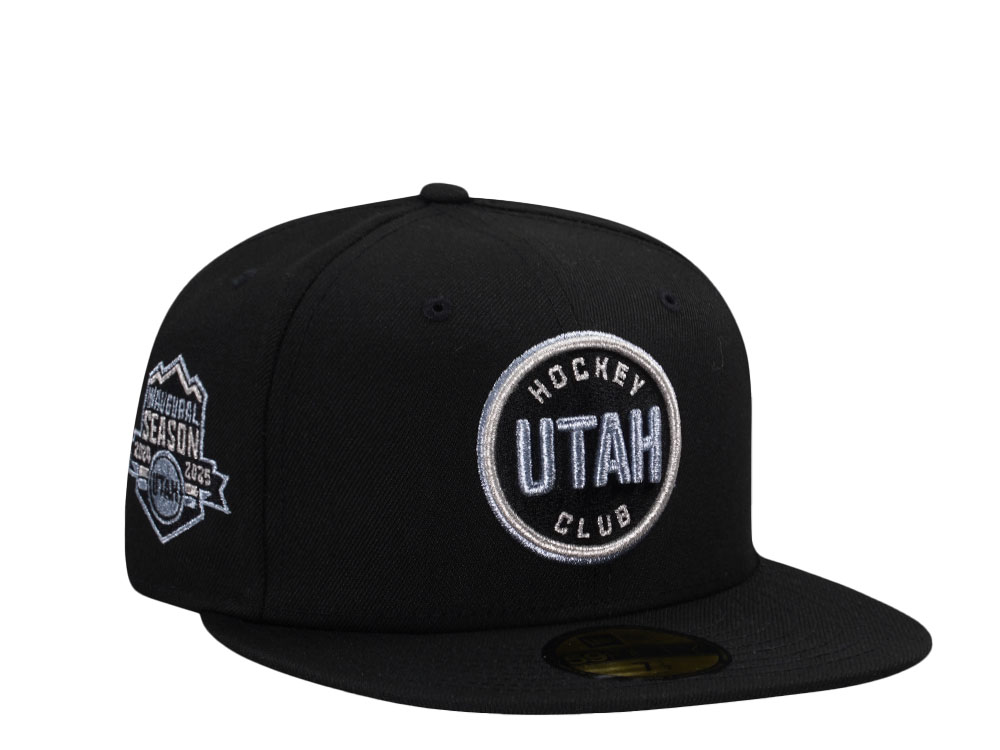 New Era Utah Hockey Club Inaugural Season 2024 Black Metallic Edition 59Fifty Fitted Cap