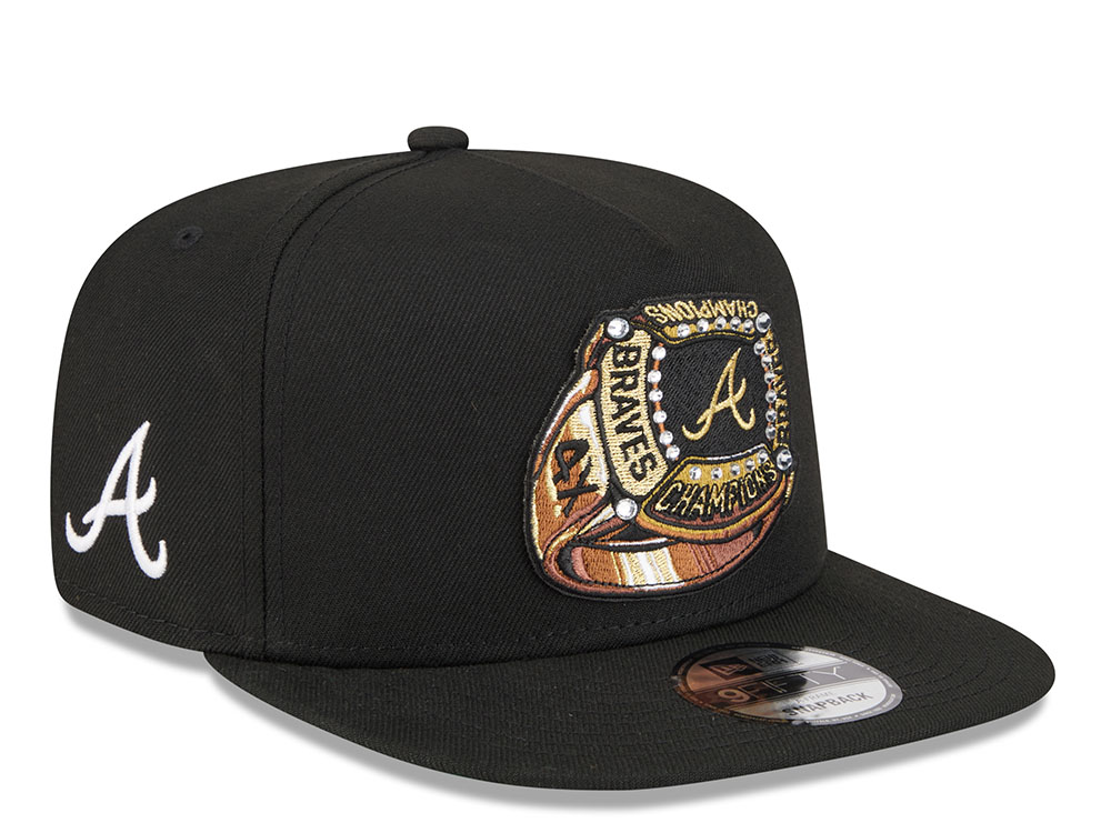 New Era Atlanta Braves Championship Ring Black Edition 9Fifty A Frame Snapback Cap