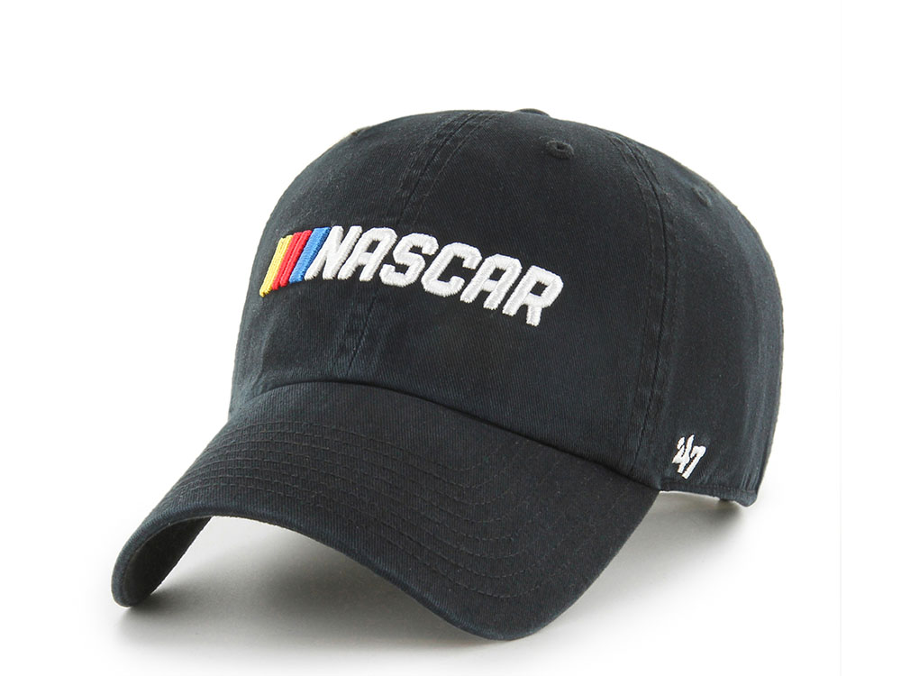 47Brand Nascar Logo Black Clean Up Edition Strapback Cap