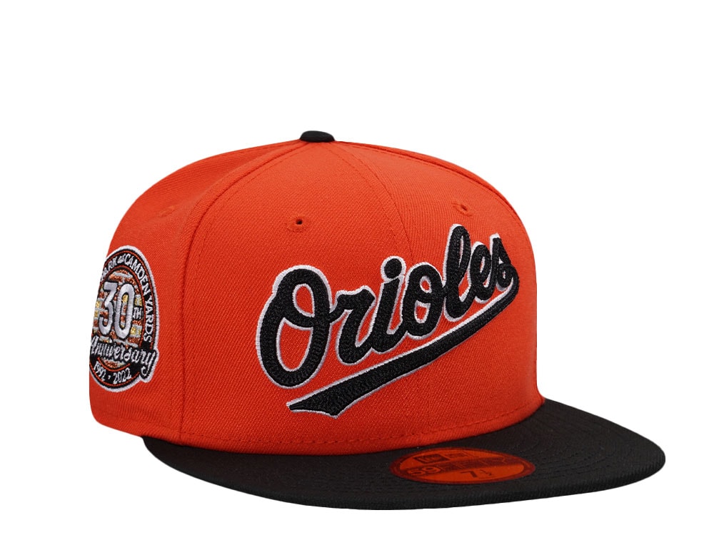 New Era Baltimore Orioles 30th Anniversary Orange Two Tone Edition 59Fifty Fitted Cap