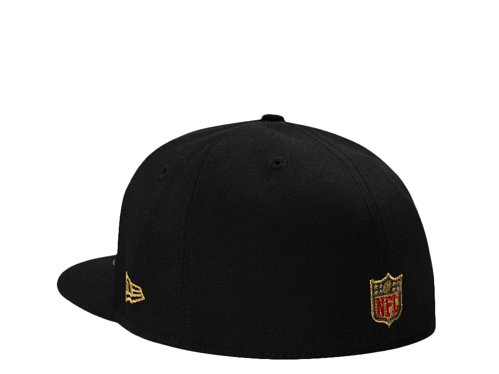 New Era San Francisco 49ers 60 Season Black Throwback Edition 59Fifty A Frame Fitted Cap