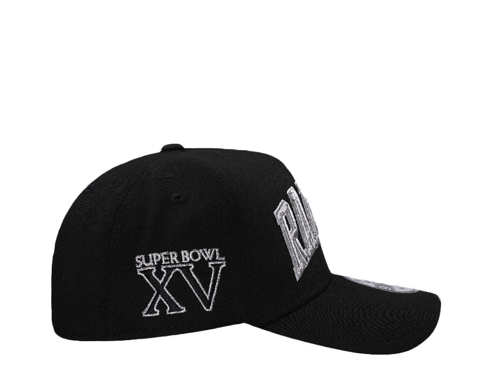 New Era Las Vegas Raiders Super Bowl XV Black Prime Edition 9Forty A Frame Snapback Cap