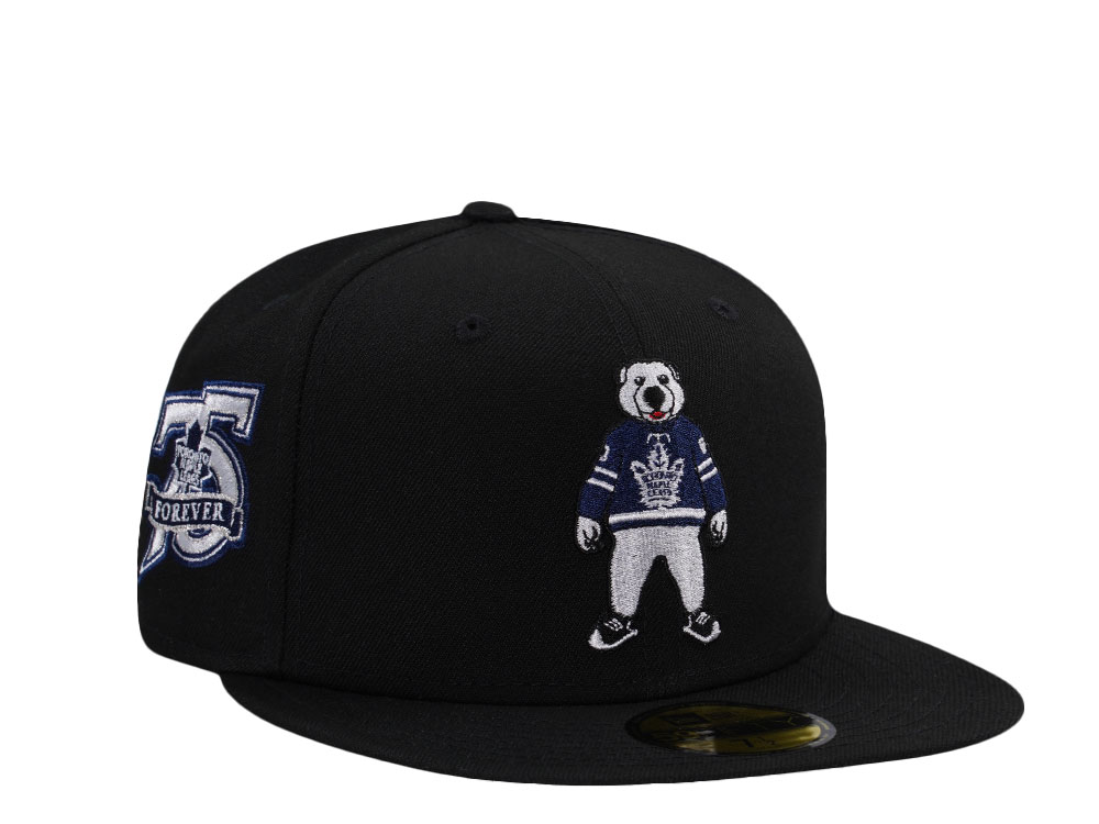 New Era Toronto Maple Leafs 75th Anniversary Black Prime Edition 59Fifty Fitted Cap