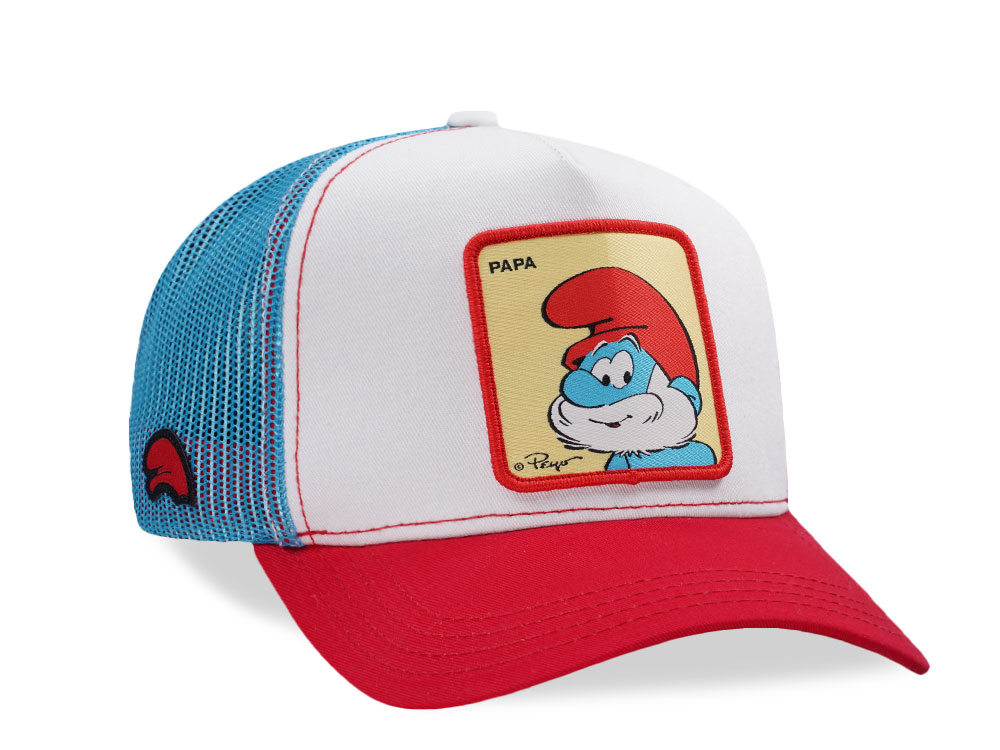 Capslab Square Patch Papa Smurf Trucker Snapback Cap