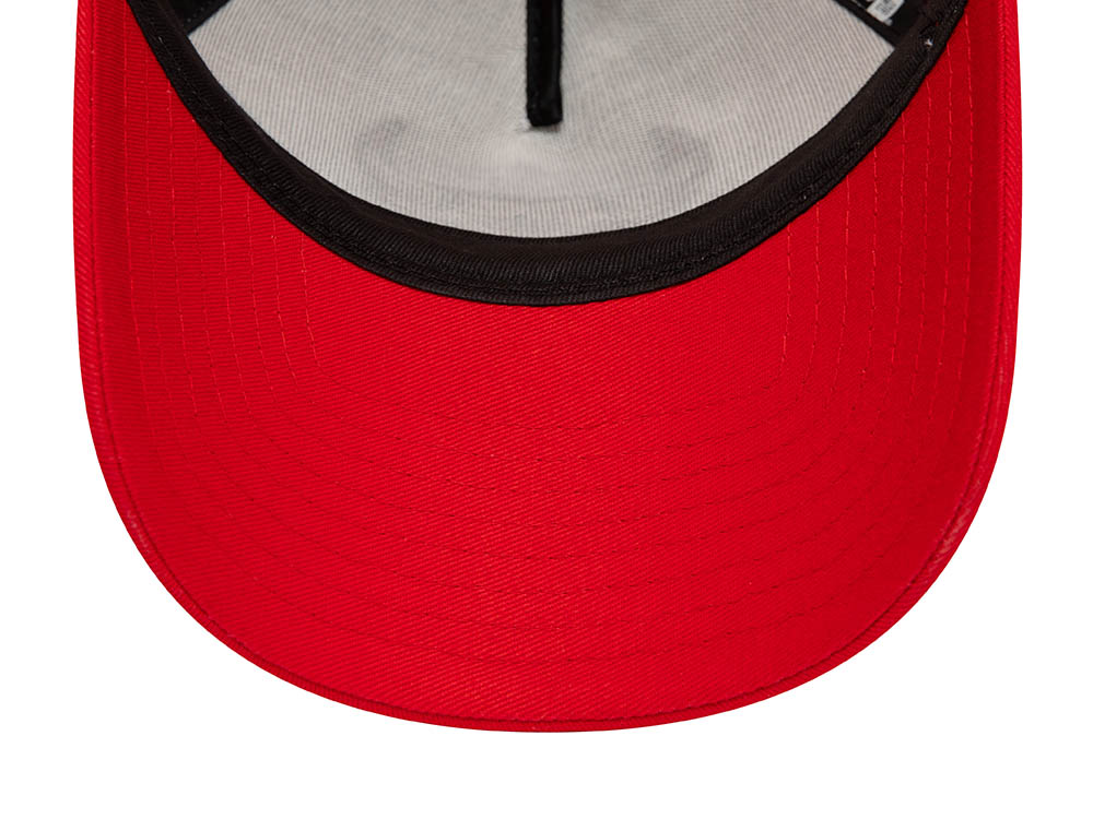 New Era Chicago Bulls Team Colour Block Red 9Forty A Frame Trucker Snapback Cap