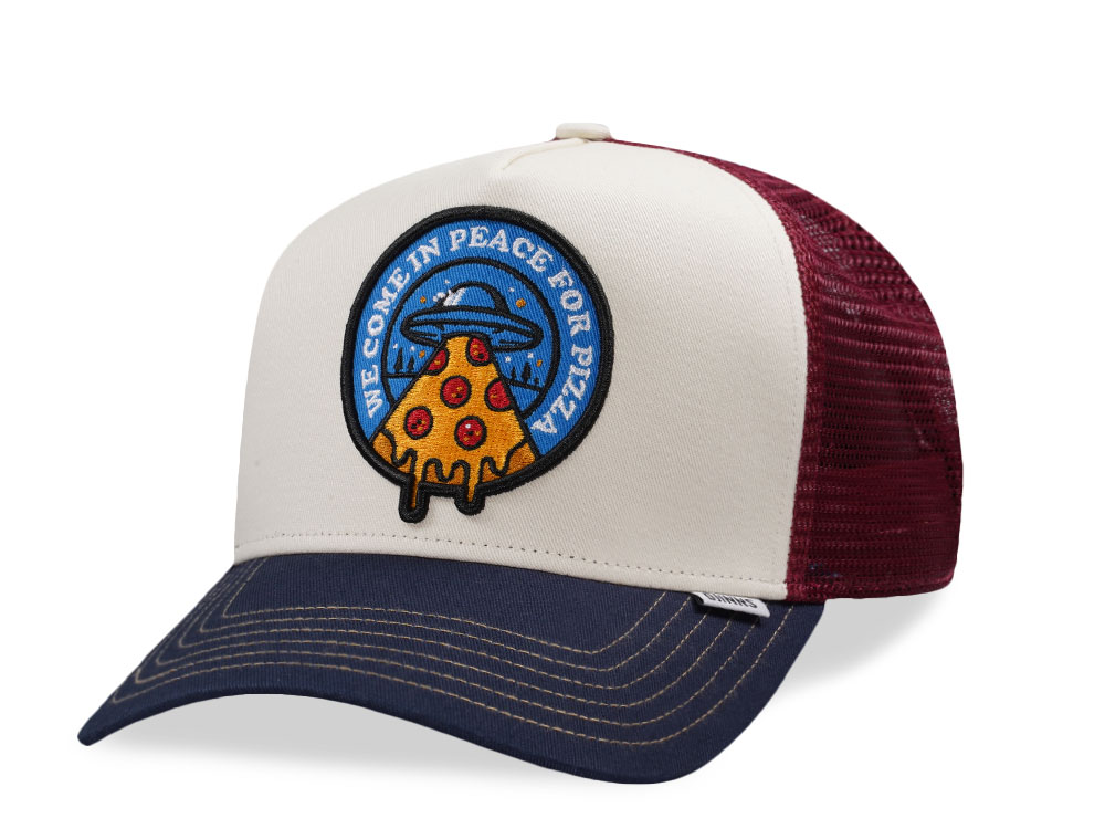 Djinns HFT Food Peace Pizza Off White Trucker Snapback Cap