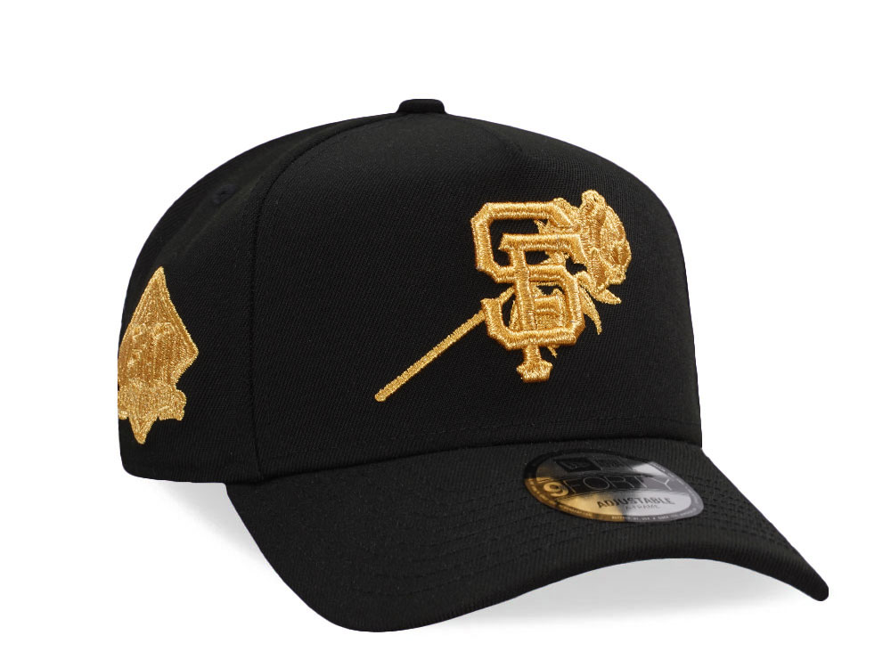 New Era San Francisco Giants 60th Anniversary Rose Black Prime Edition 9Forty A Frame Snapback Cap