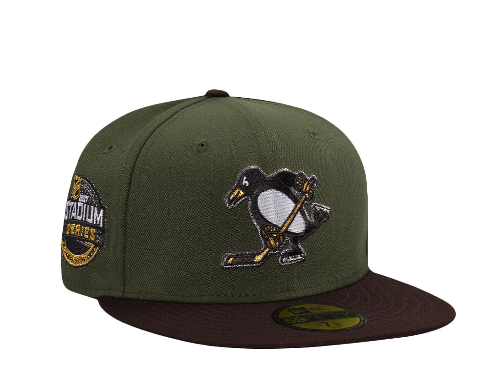 New Era Pittsburgh Penguins Stadium Series 2017 Rifle Green Two Tone Edition 59Fifty Fitted Cap