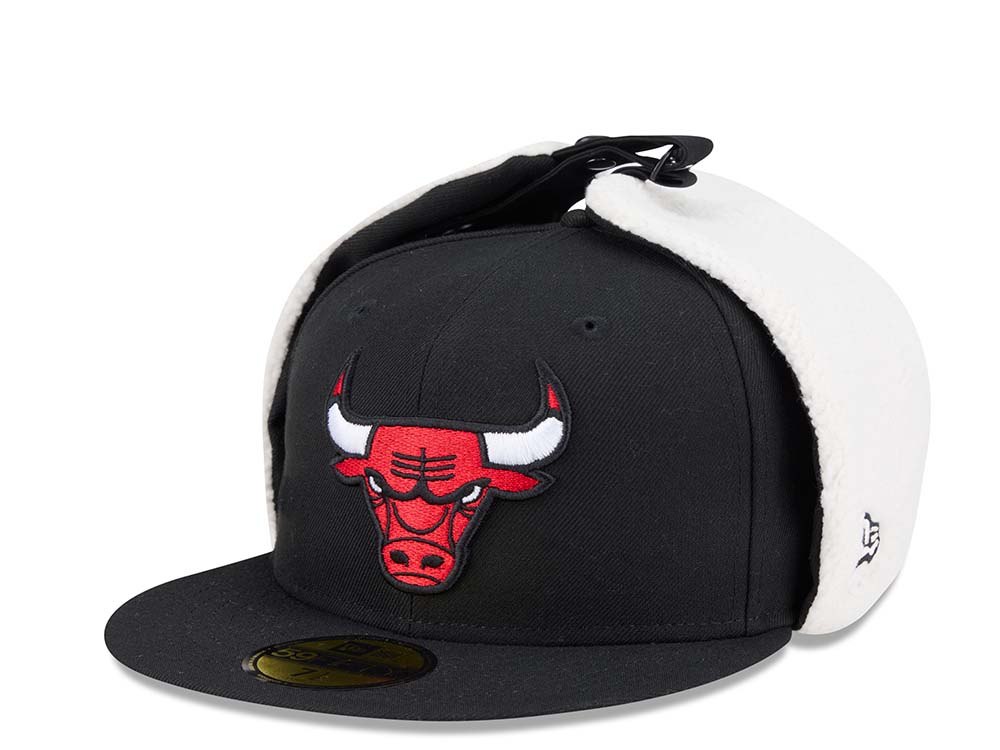 New Era Chicago Bulls Classic Black 59Fifty Dogear Fitted Cap