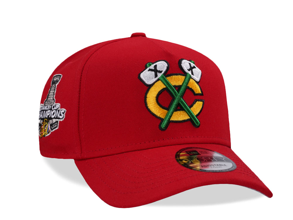 New Era Chicago Blackhawks Stanley Cup Champions Red Prime Edition 9Forty A Frame Snapback Cap